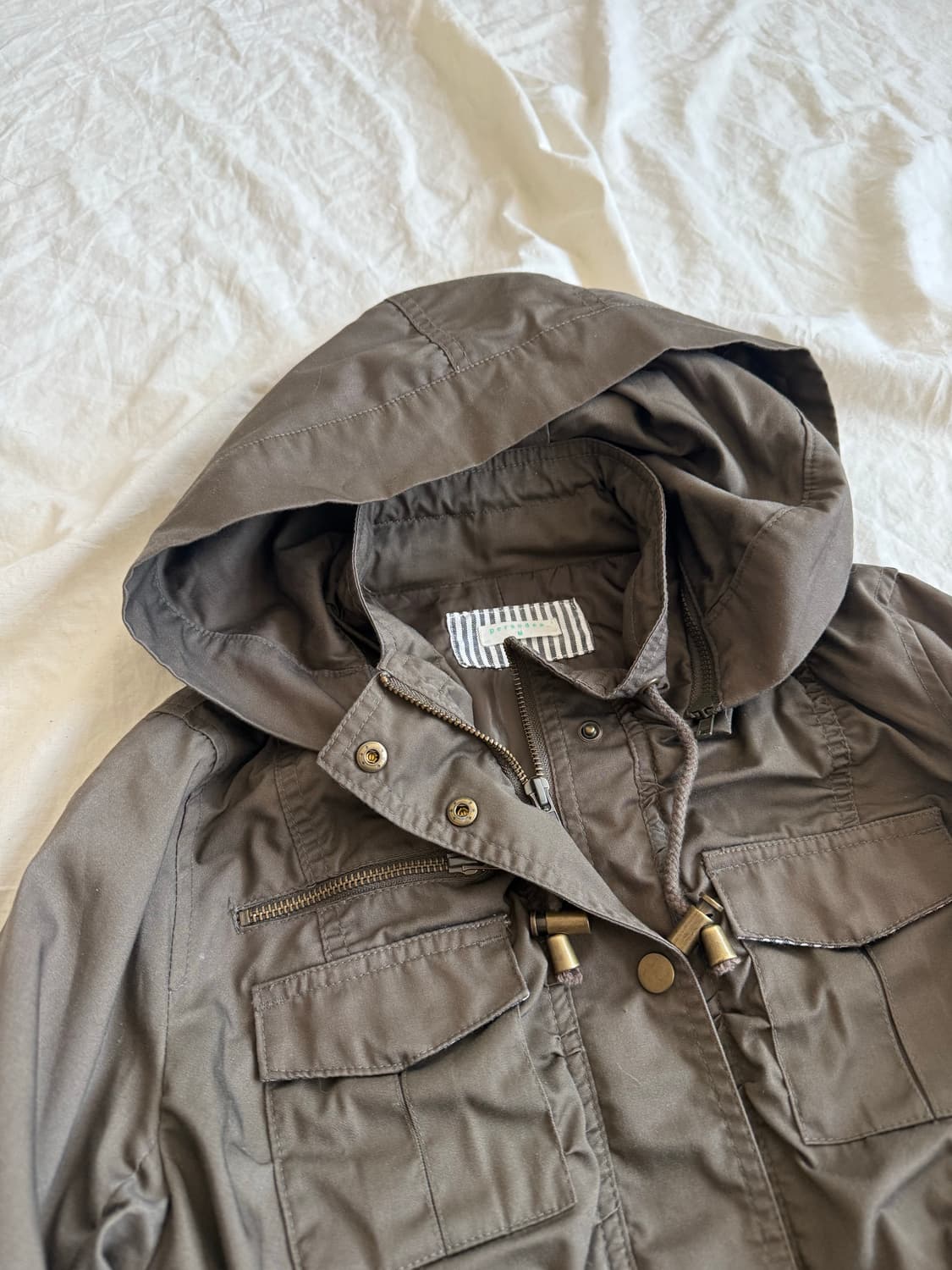 Y2k 카키브라운 셔링 야상 자켓 상품이미지6