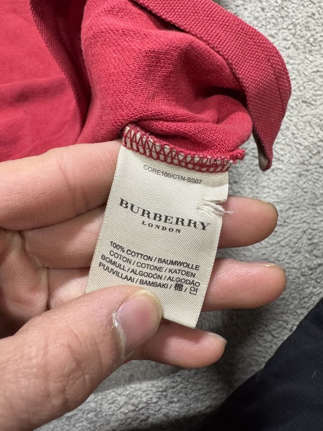 버버리 반팔 카라티  상품이미지5