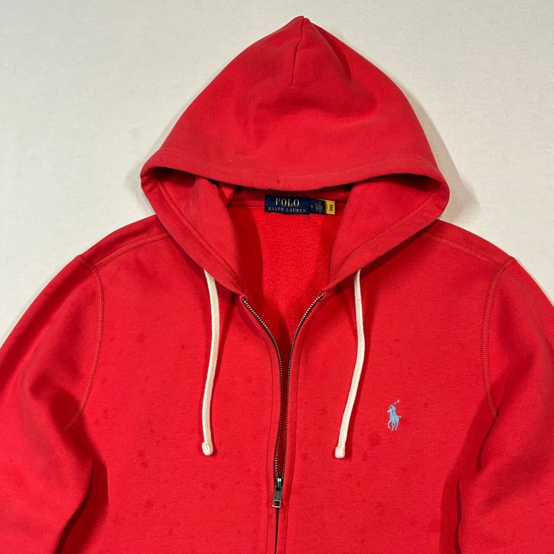 M) 폴로 랄프로렌 레드 후드집업 신형 큐알탭 상품이미지4