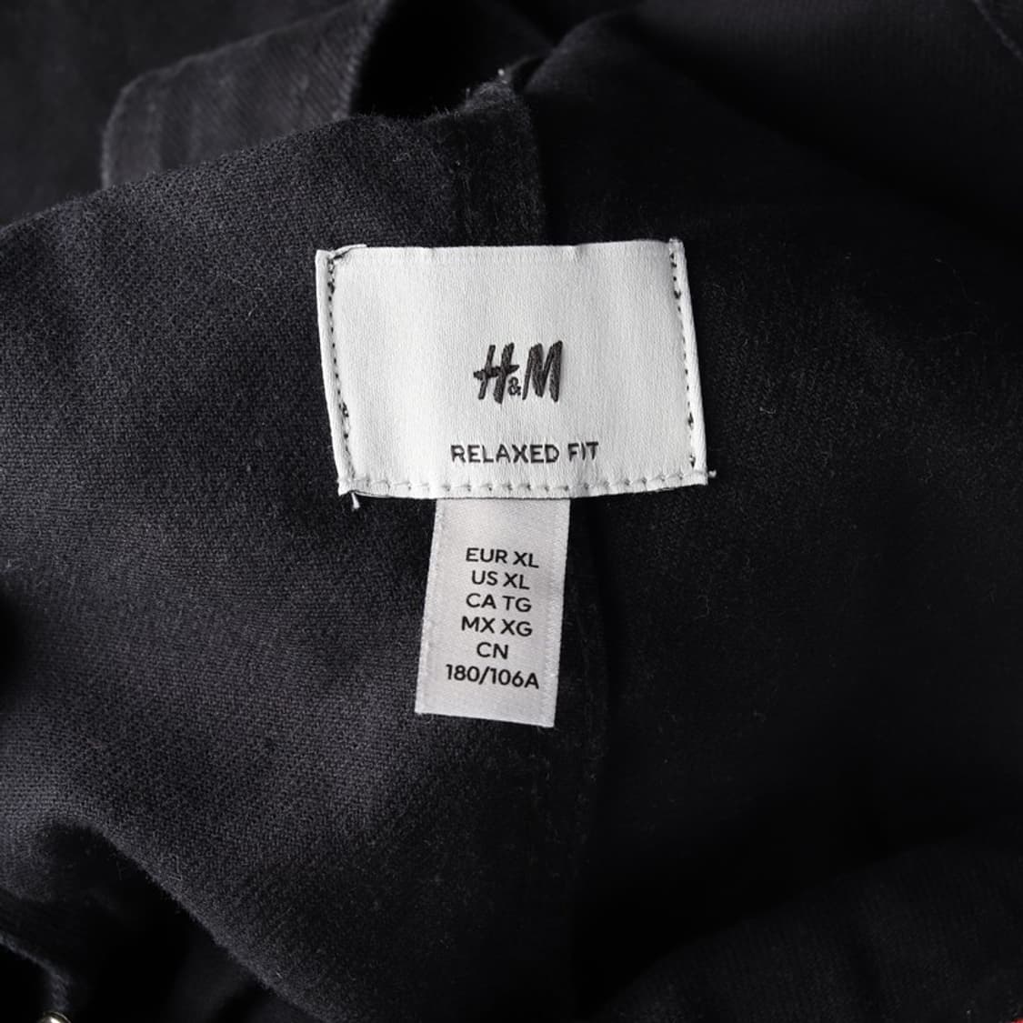 에이치앤엠 X 위글위글 자수 패치 블랙 데님 오버롤 XL 상품이미지7