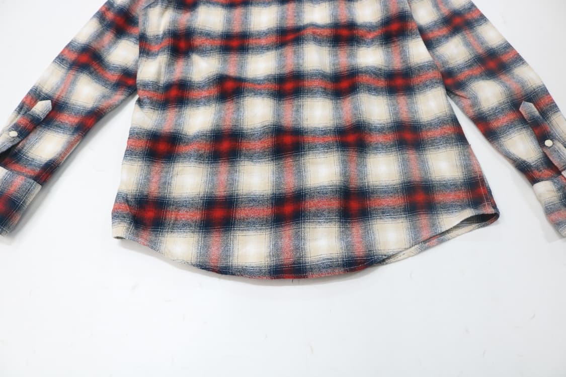 BACK NUMBER 백넘버 빈티지 웨스턴 체크 플란넬 셔츠 (M) 상품이미지9