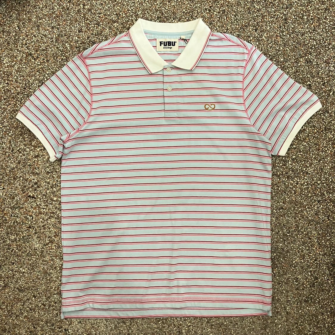 691 푸부 후부 스트라이프 카라 반팔 상품이미지2