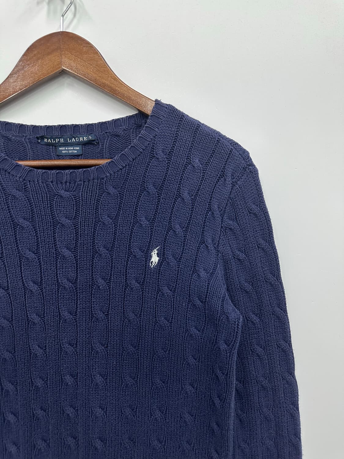 네이비 폴로 꽈배기 니트  상품이미지3