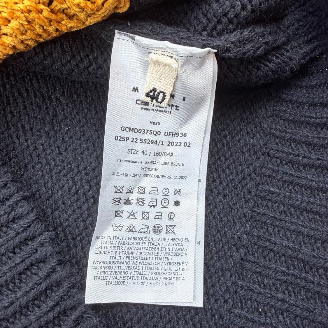 마르니x칼하트 wip 콜라보 크루넥 니트 상품이미지5