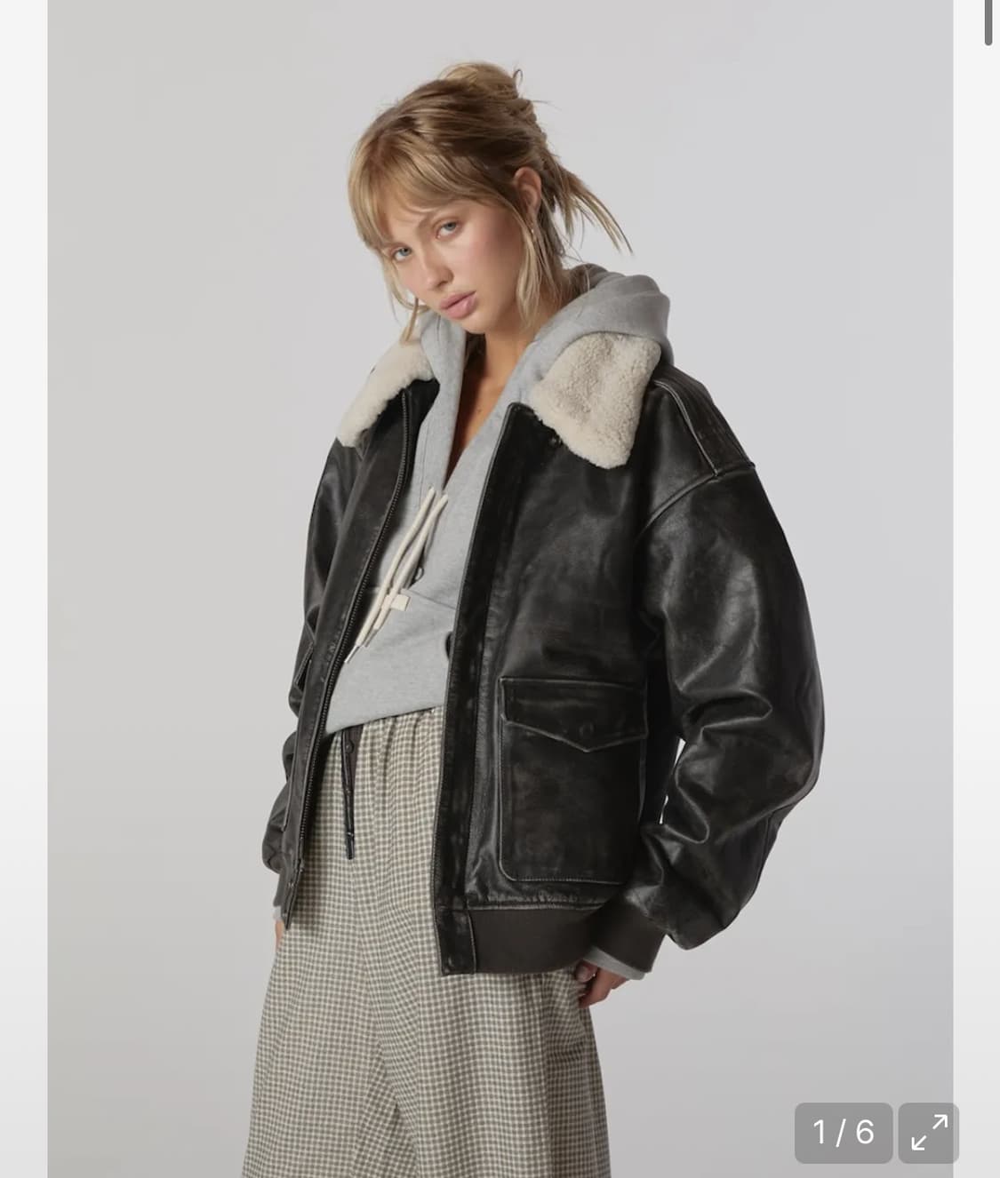 GLOWNY 글로니 에어포스 레더 자켓 택O 가죽 미개봉 상품이미지1