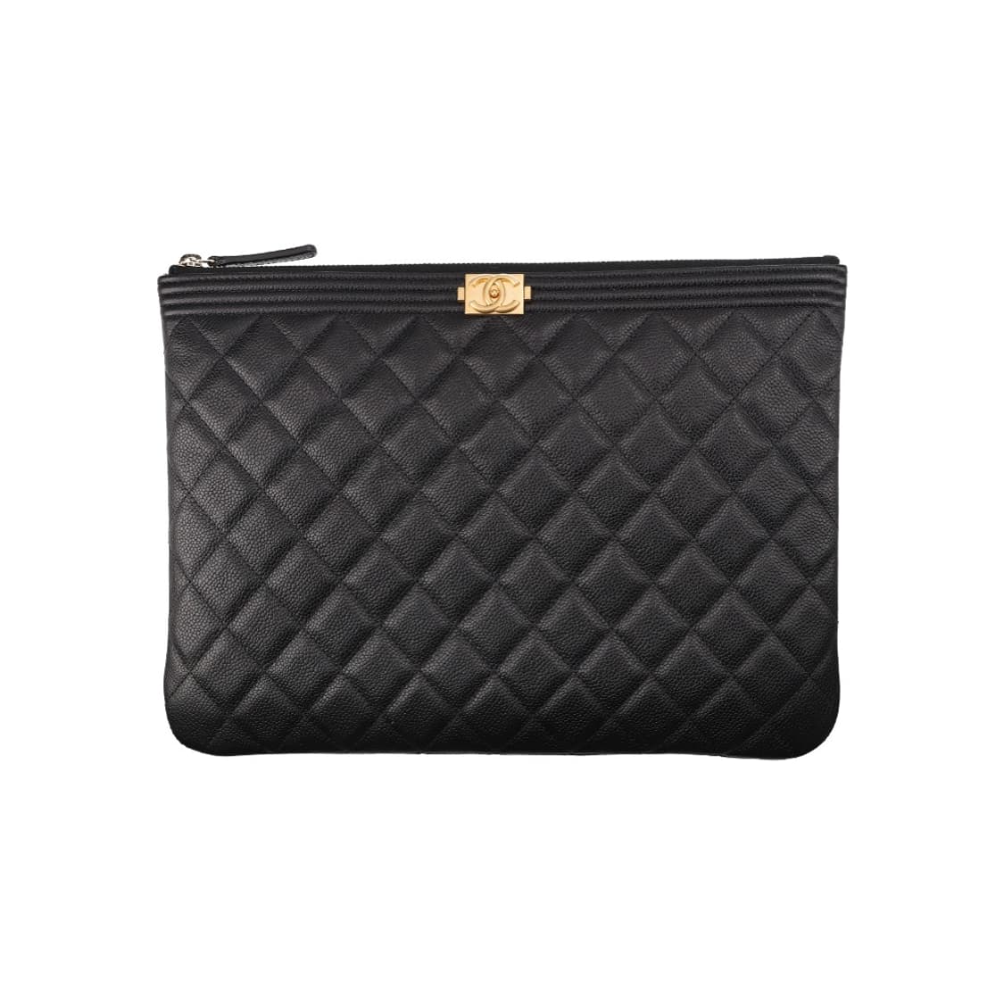 샤넬 A84406 보이 샤넬 클러치백 그레인드 카프스킨 블랙 & 골드 상품이미지1