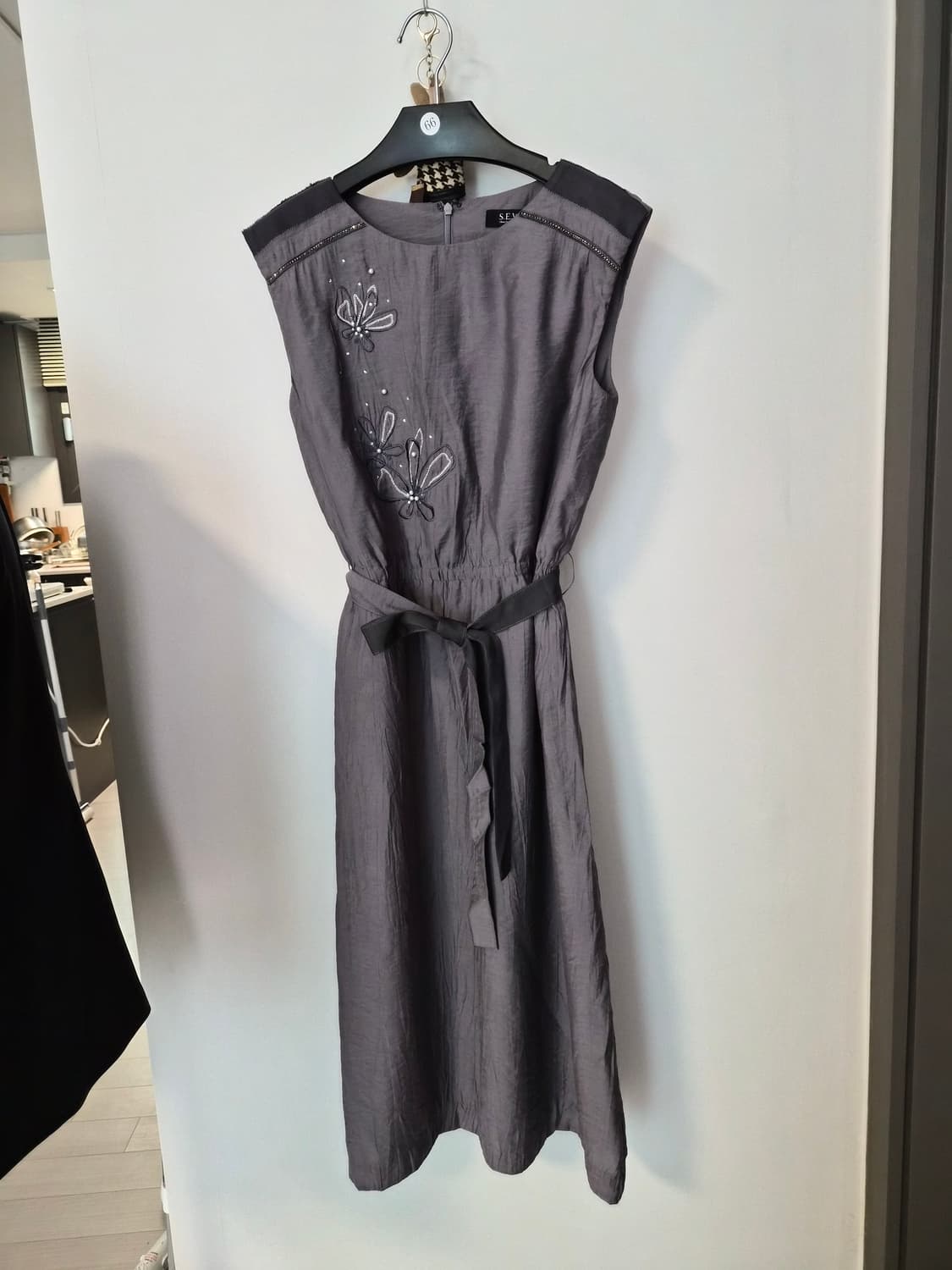 [S.E.W&G]새상품플라워 자수 비즈 원피스 (사이즈 55) 상품이미지2