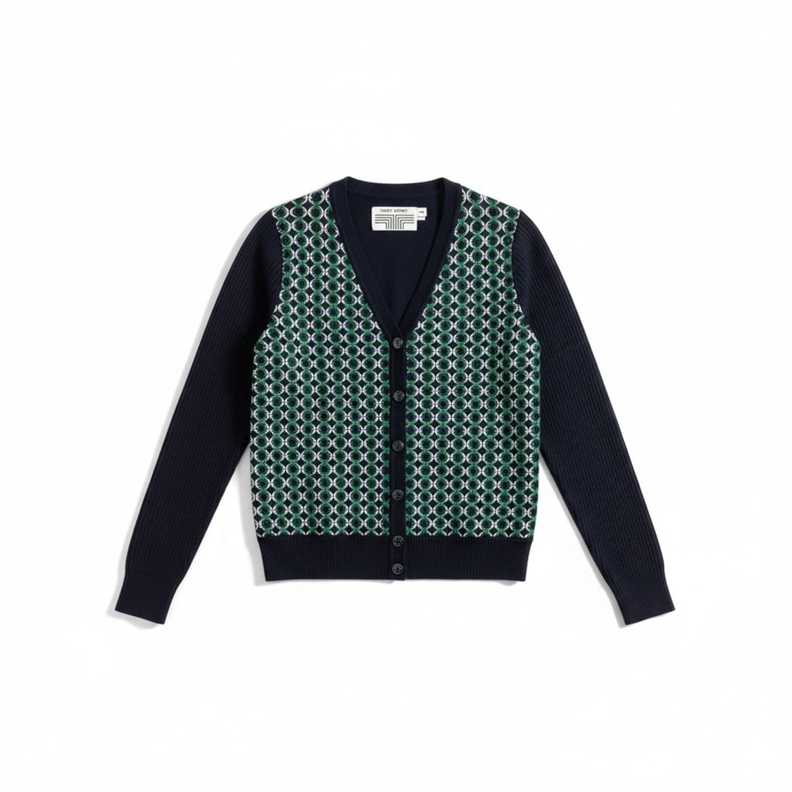 토리 스포츠 패턴 가디건 네이비 S 상품이미지1