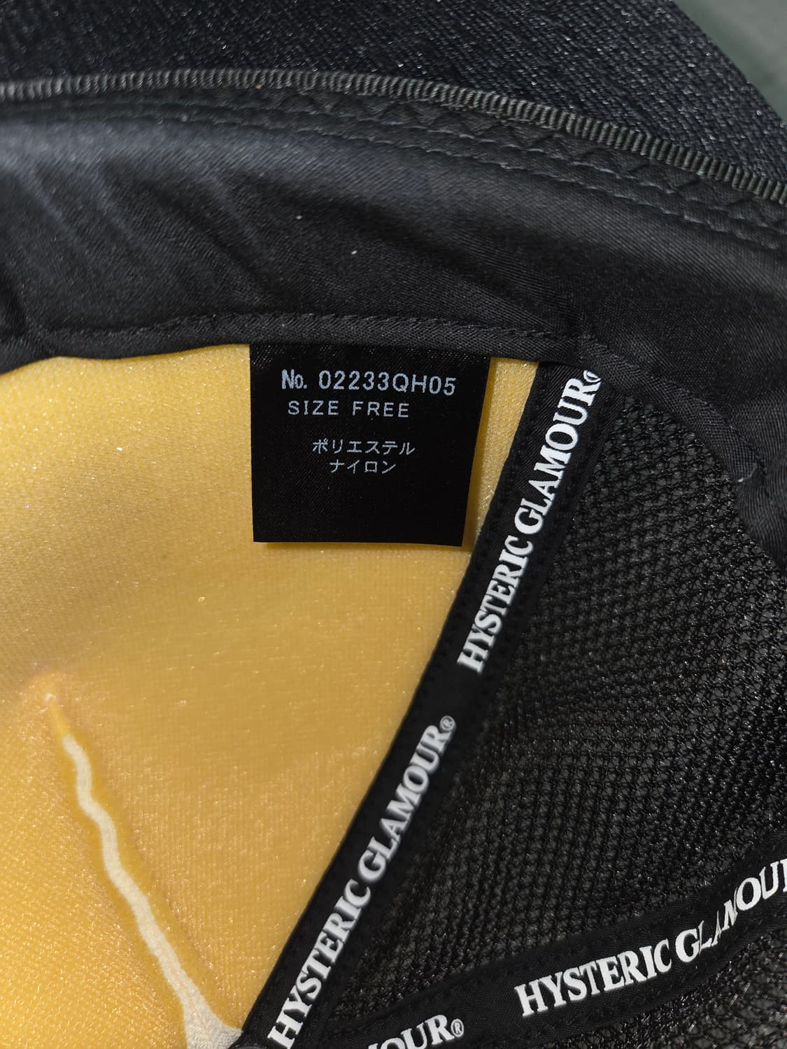 히스테릭 글래머 기타 걸 메쉬 캡 블랙 상품이미지5