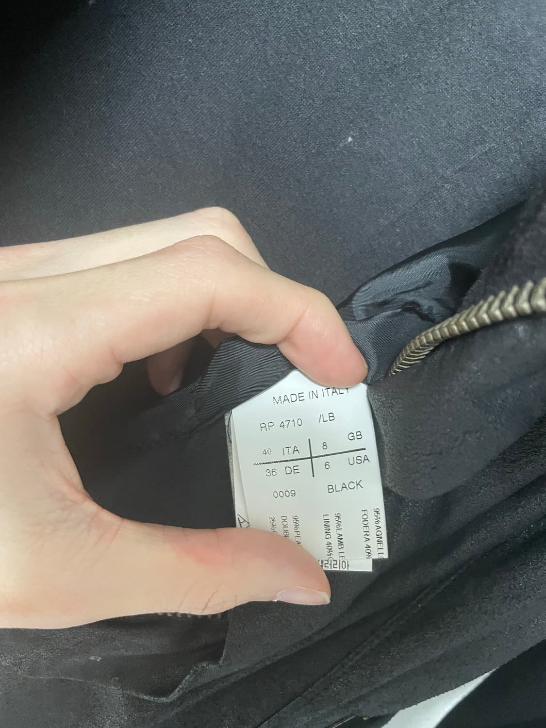 릭오웬스 나스카 램스킨 하이넥 자켓 상품이미지4