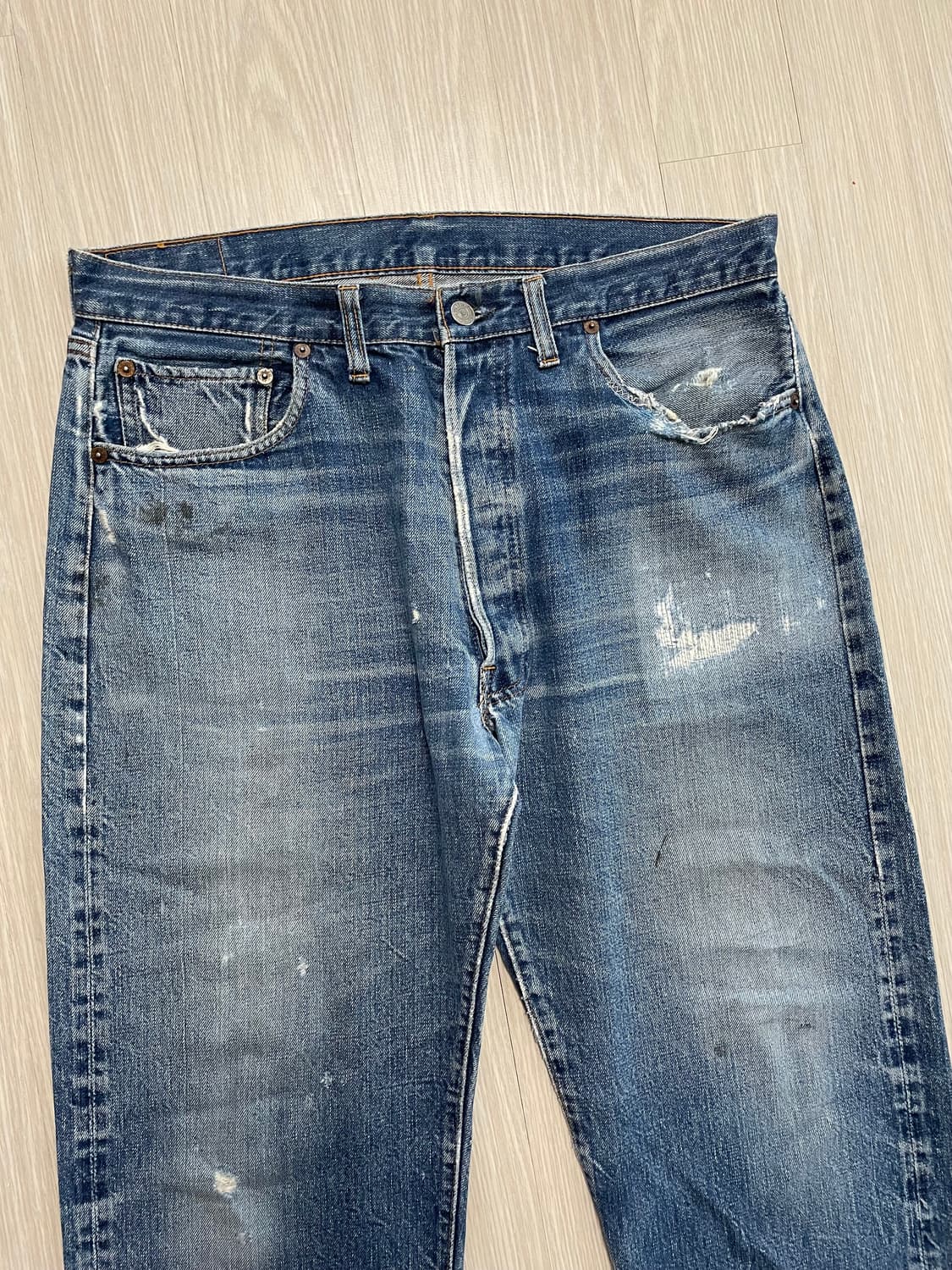 (탑버튼2) 60s 리바이스 501 Big E 셀비지 데님 팬츠 상품이미지2