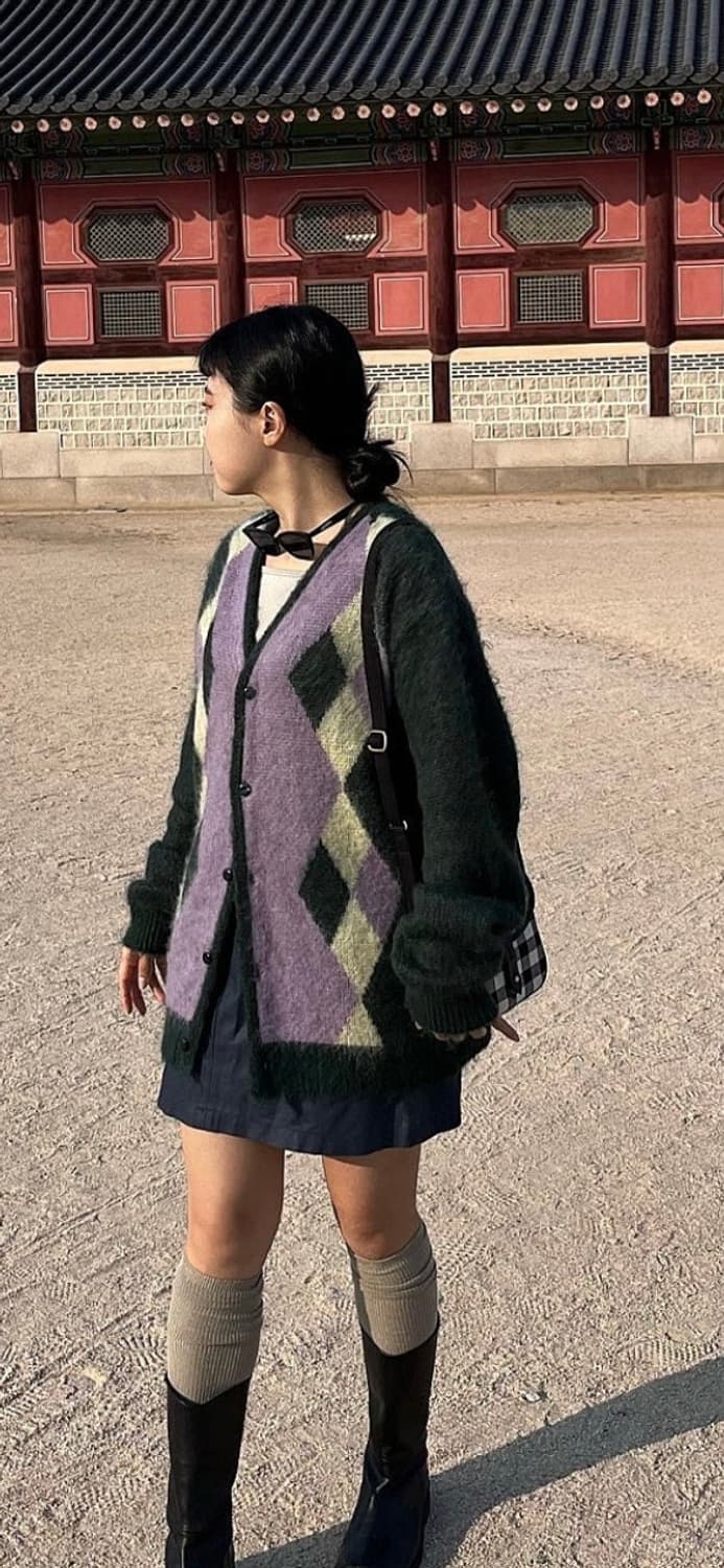 Needles 모헤어 다이아몬드 가디건 M 상품이미지3