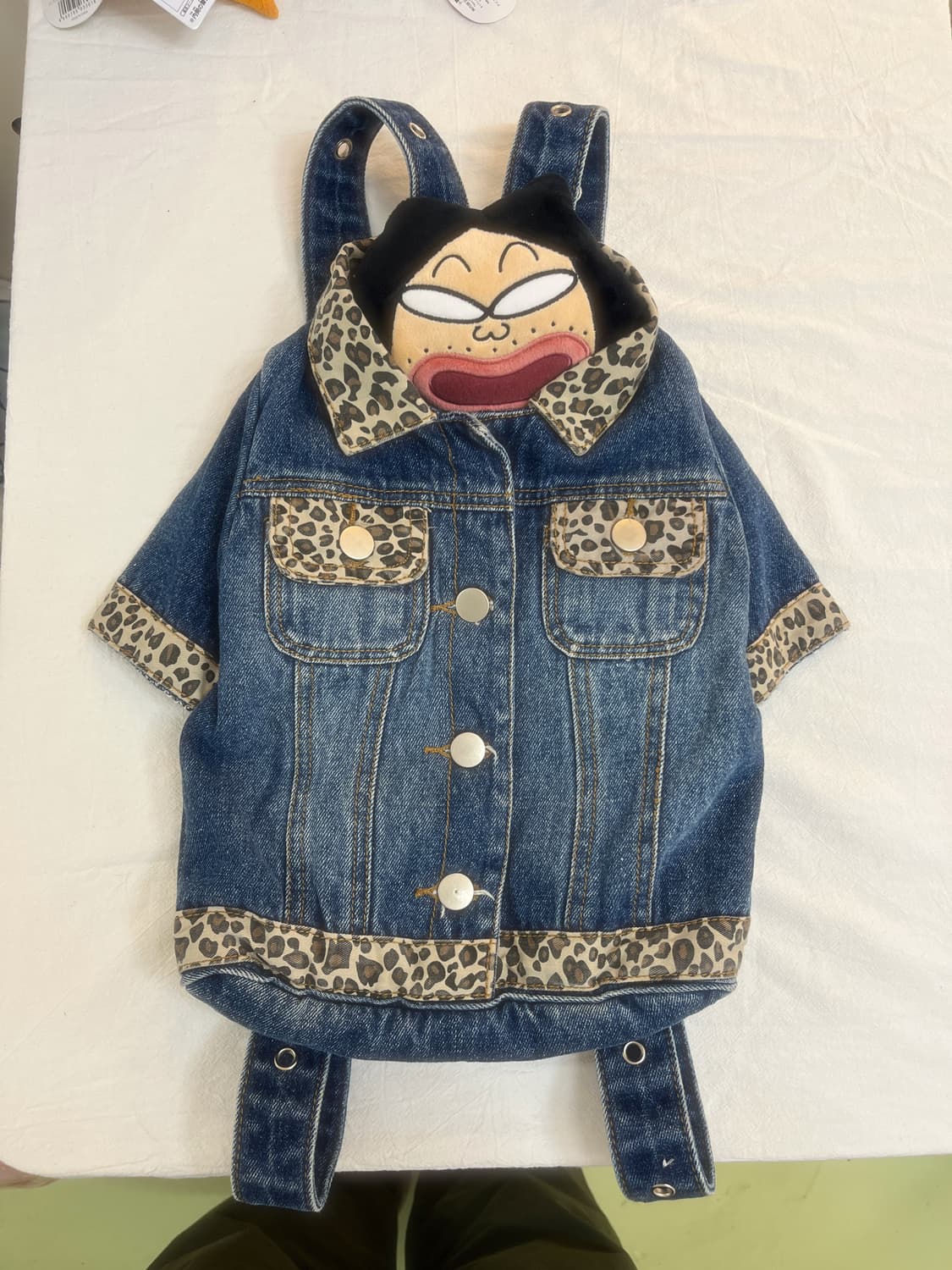 호피 데님 셔츠 모양 백팩 🎒 상품이미지2