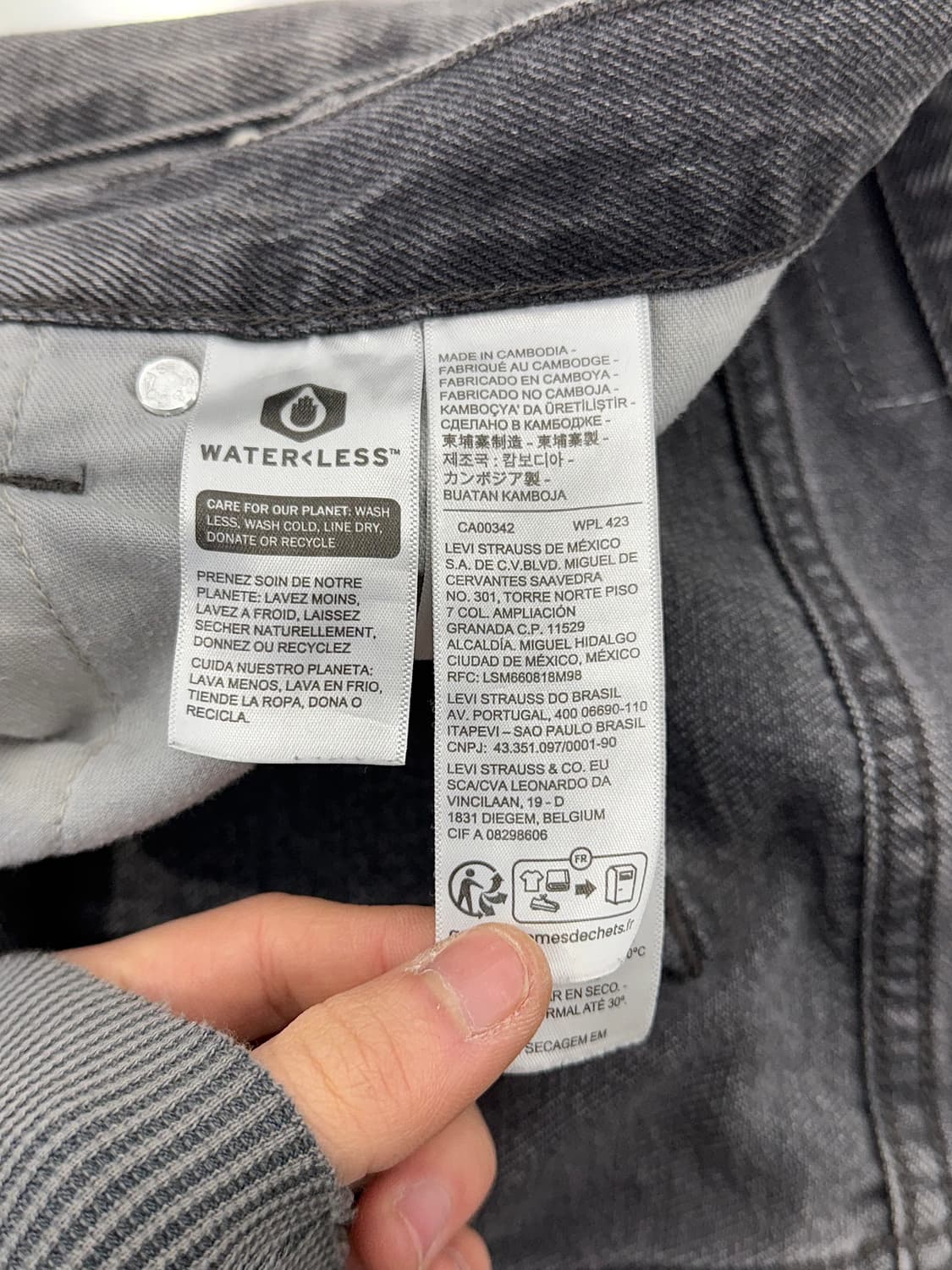 리바이스 실버탭 라이트 그레이 루즈 배기핏 데님 팬츠 상품이미지8