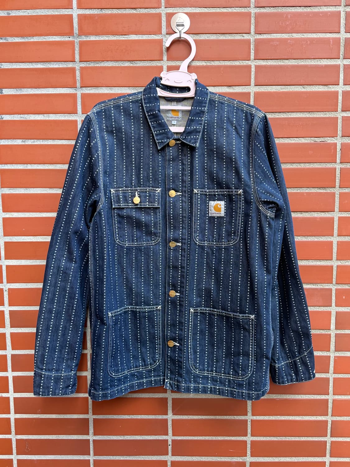 칼하트 데님 스트라이프 자켓 상품이미지1