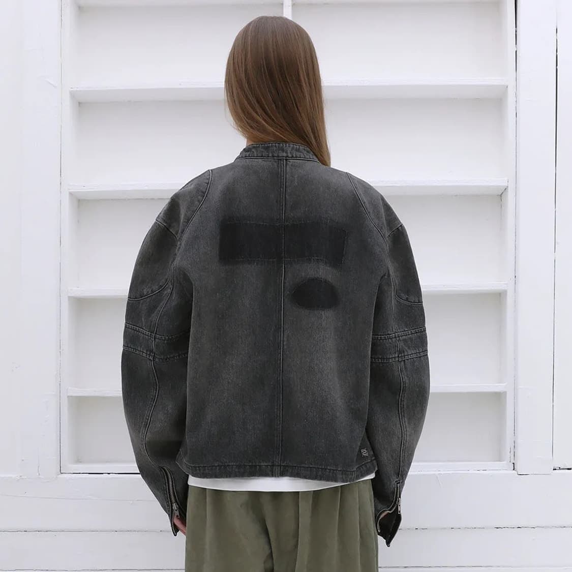 RHEME 리임 페이디드 데님 레이서 자켓 상품이미지4