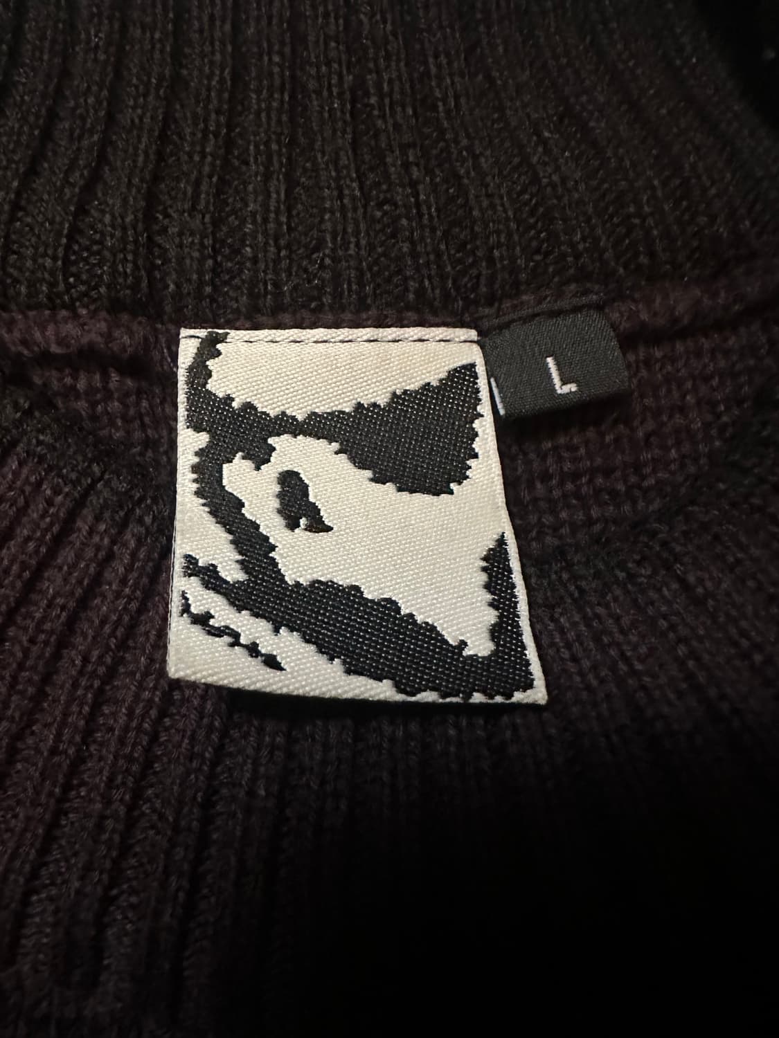 GR10K 스티치 스웨터 딥퍼플 L 상품이미지3