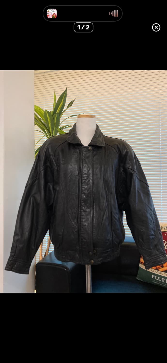 아메리칸 빈티지 가죽 봄버 자켓 상품이미지1