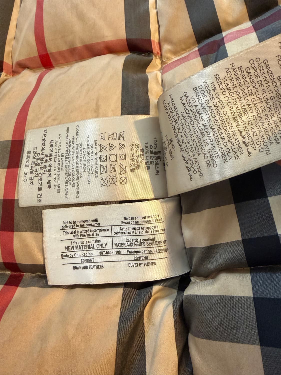 버버리 브릿 폭스퍼 구스다운 패딩 M(66) 상품이미지6