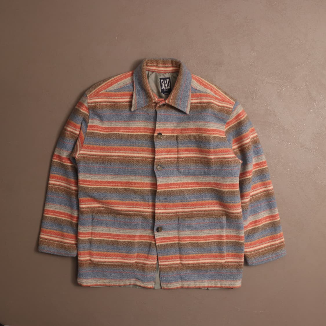 90's 배드보이 에스닉 울 하프코트 A1413 상품이미지1