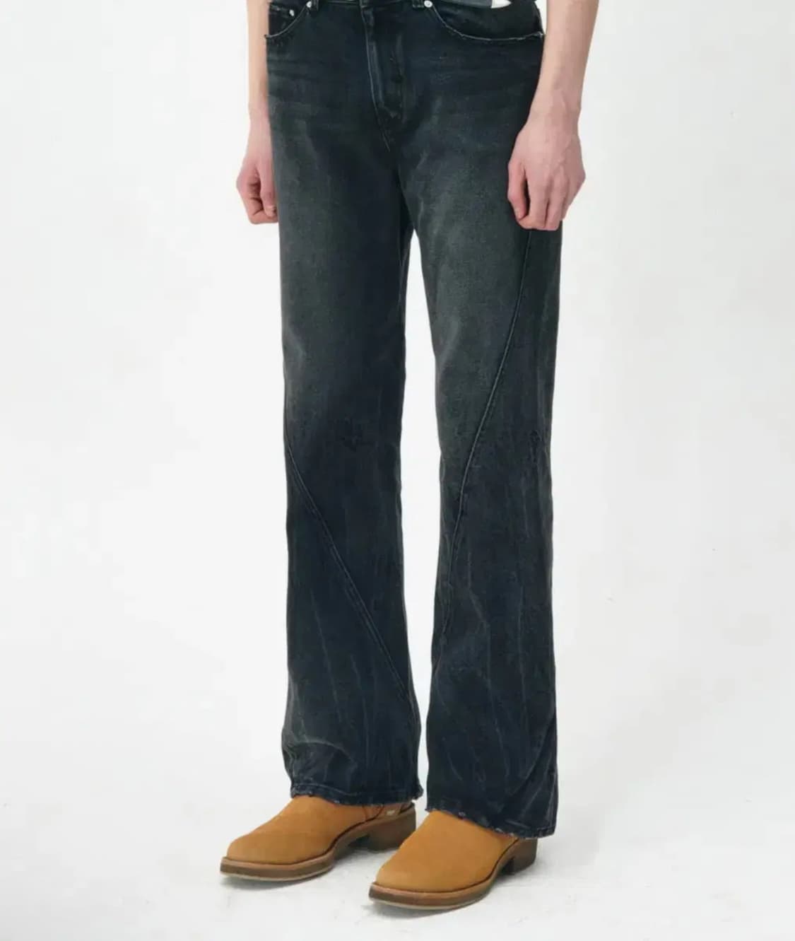 넥스트도어립스 블랙 그레이 진 데님 청바지 1 상품이미지1