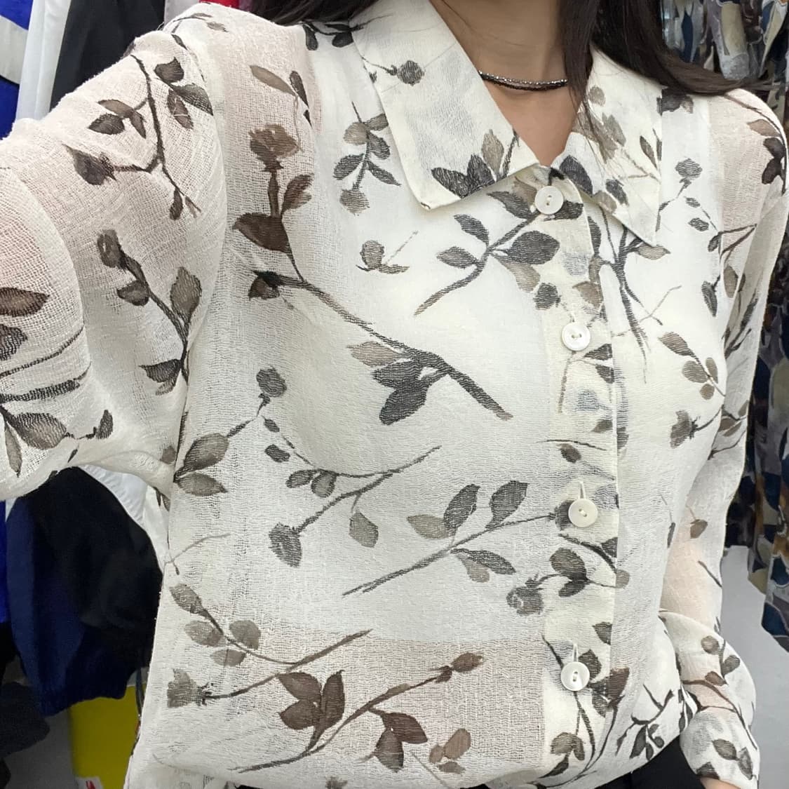 (WOMEN L)플라워 패턴 여름자켓-Y345 상품이미지2