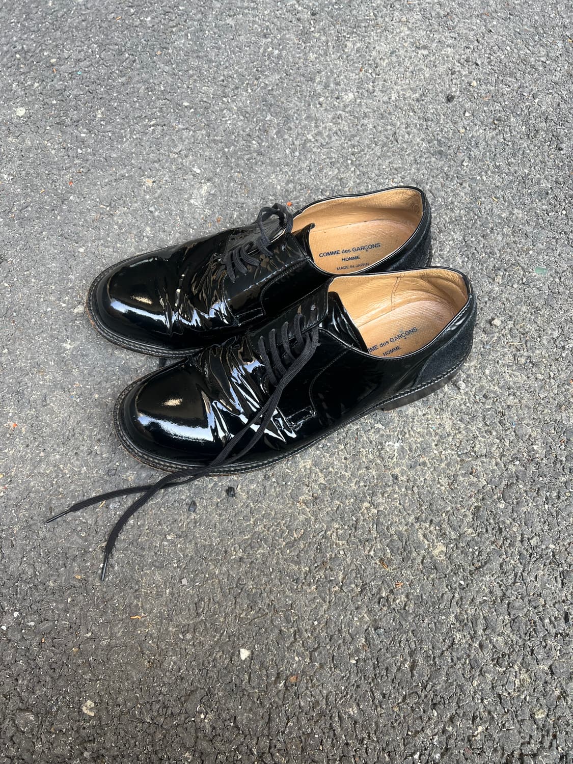 comme des garcons homme 에나멜 스웨이드 더비 245 상품이미지2