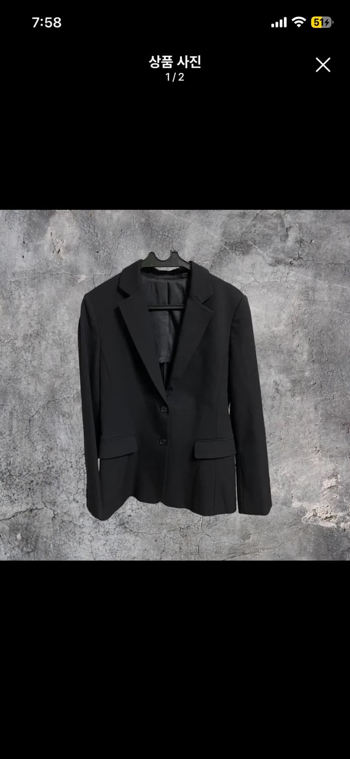 유니클로 베이직 자켓 블랙 상품이미지1