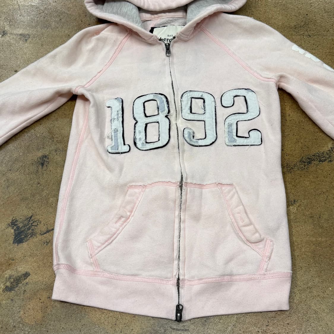 아베크롬비 딸기우유 핑크 후드집업 상품이미지3