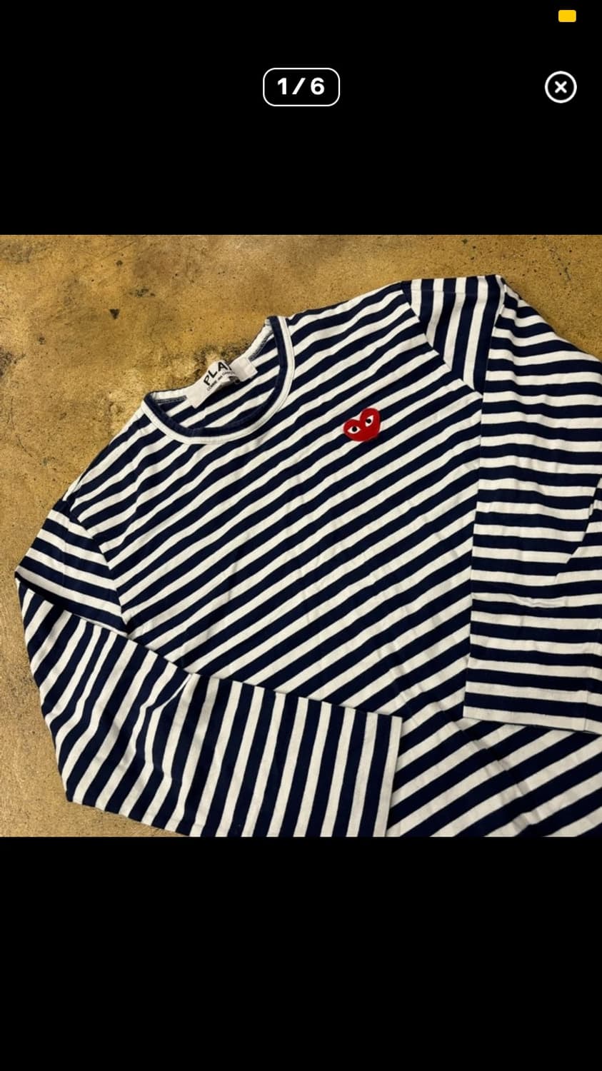 Comme des Garcons  꼼데가르송 네이비 블루 스트라이프 단가 상품이미지1