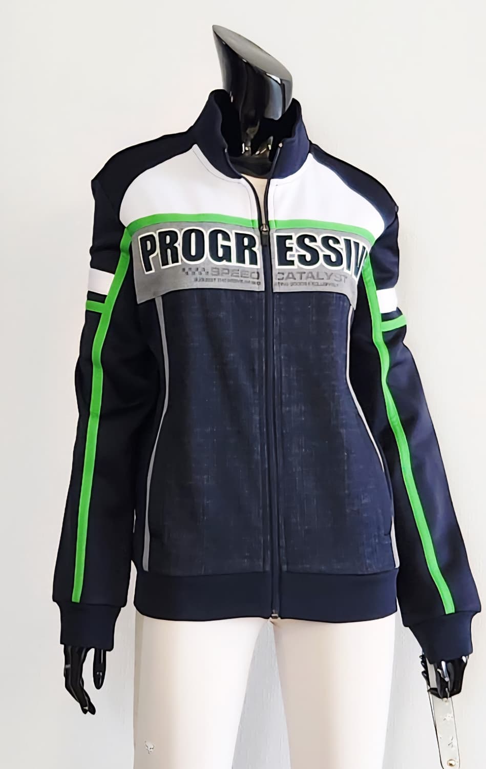 데님져지 레이싱짚업 자켓  상품이미지1