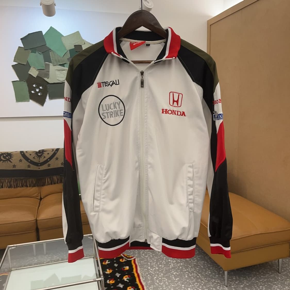 럭키스트라이크 혼다 올드스쿨 레이싱 바이크 져지 집업 L C07081 상품이미지3