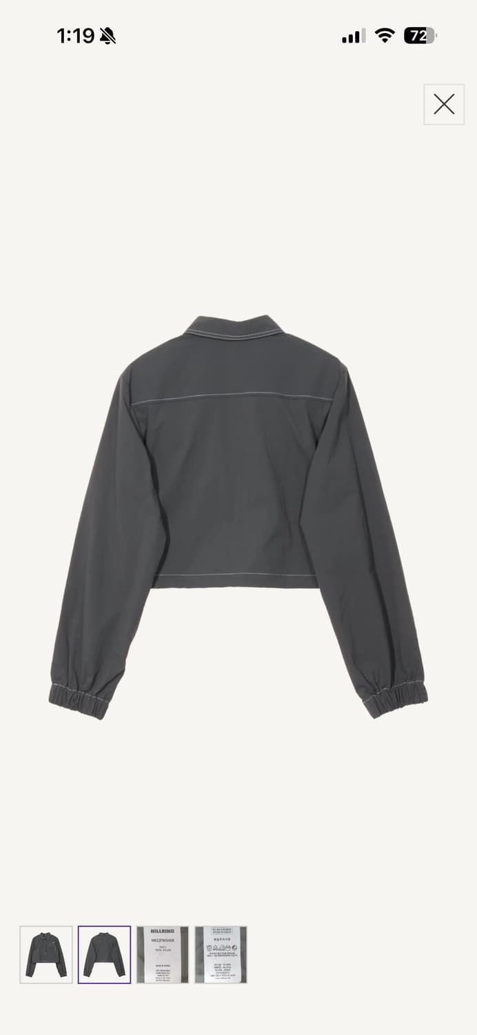 NILLRING 크롭 셔츠 자켓 그레이 상품이미지2