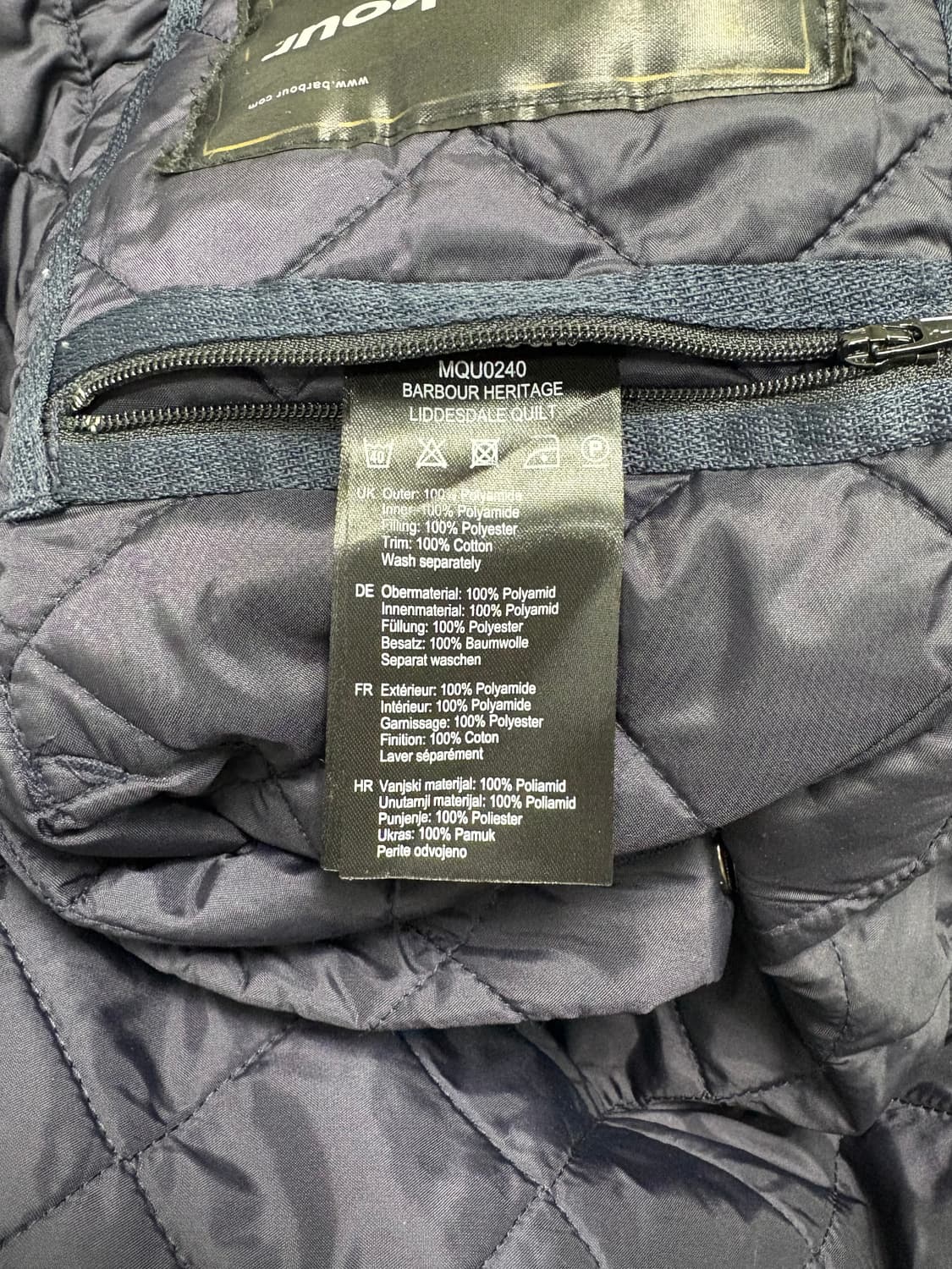 바버 리데스네일 퀼팅자켓 네이비 상품이미지7