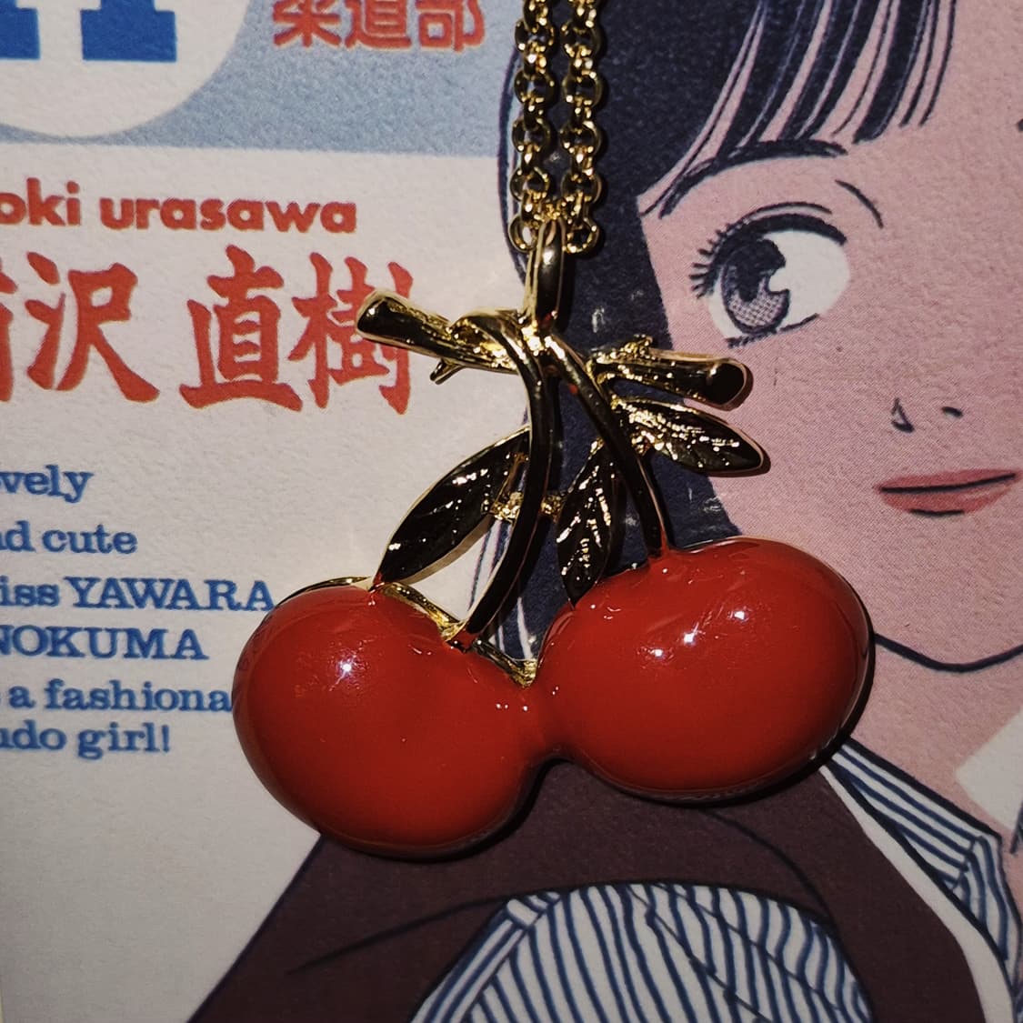 90s 미국 케네스제이 레인 빅 체리 목걸이 상품이미지6