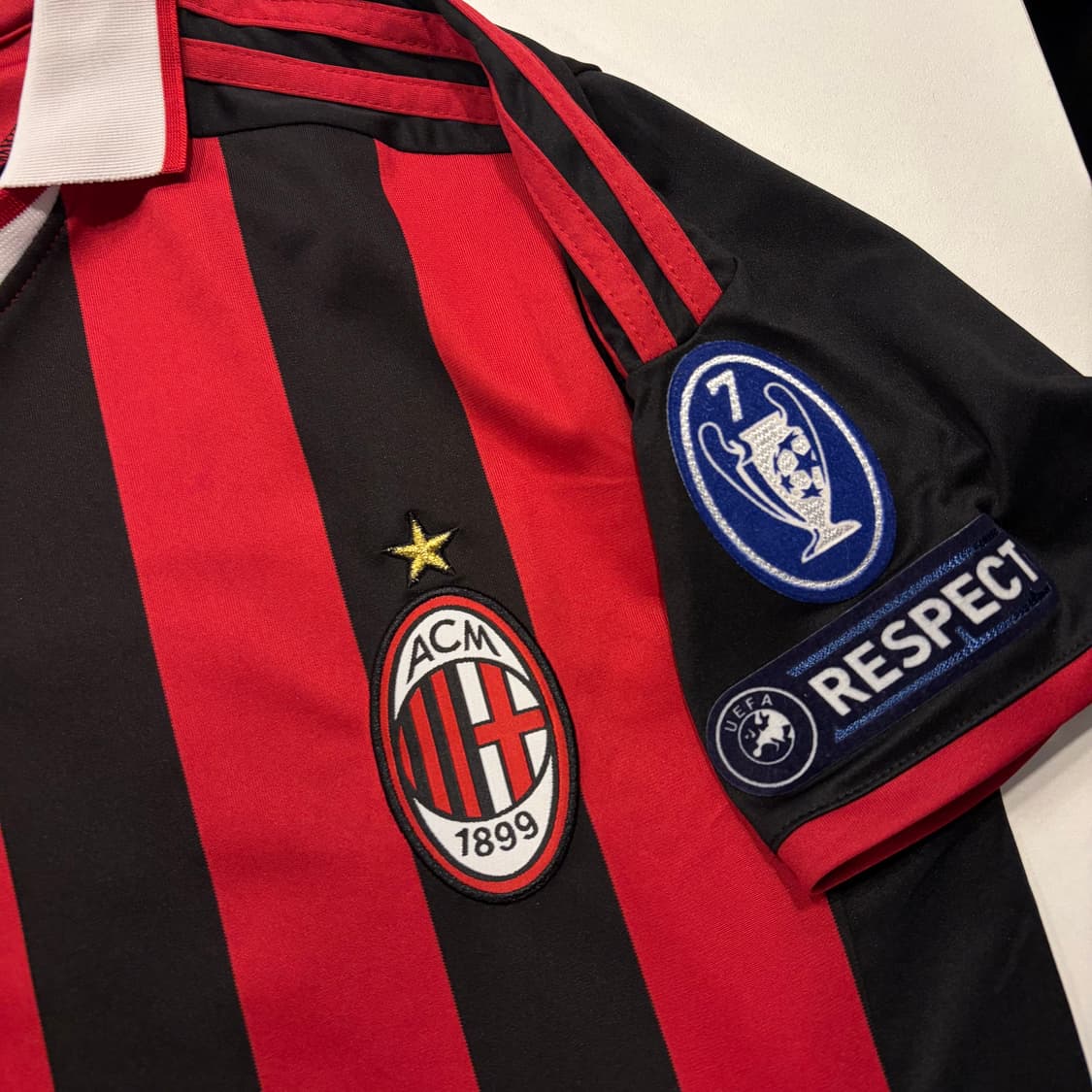 [M] 아디다스 09-10 AC밀란 축구 유니폼 반팔 D395 상품이미지4