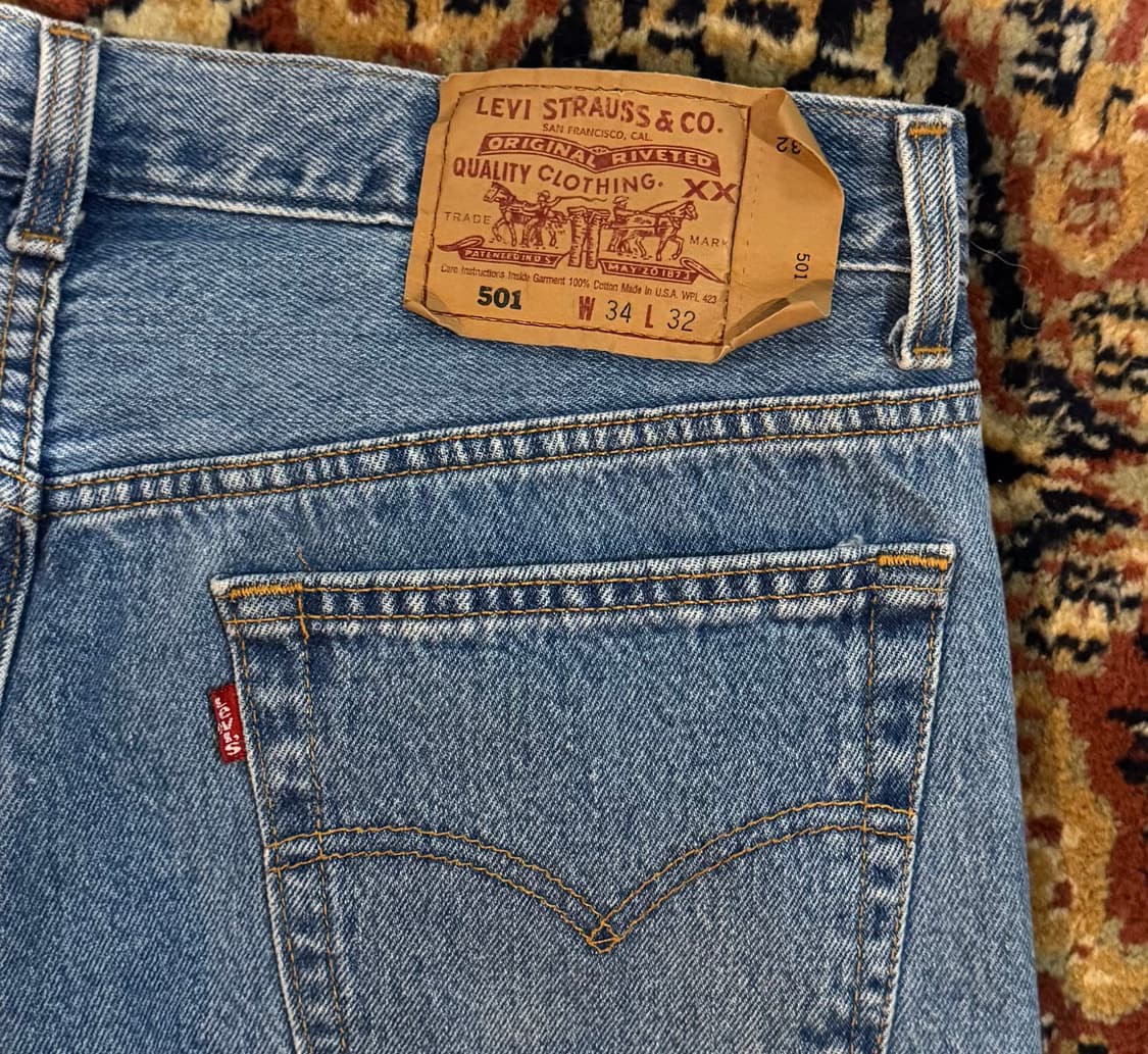 usa 빈티지 리바이스 501 데님 34"(32~33추천) (525) 상품이미지3