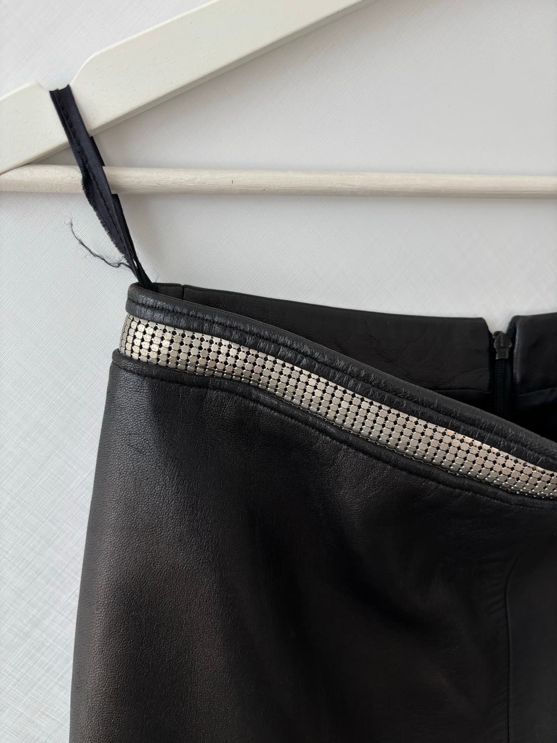 90‘s Metalic Leather Skirt 상품이미지4