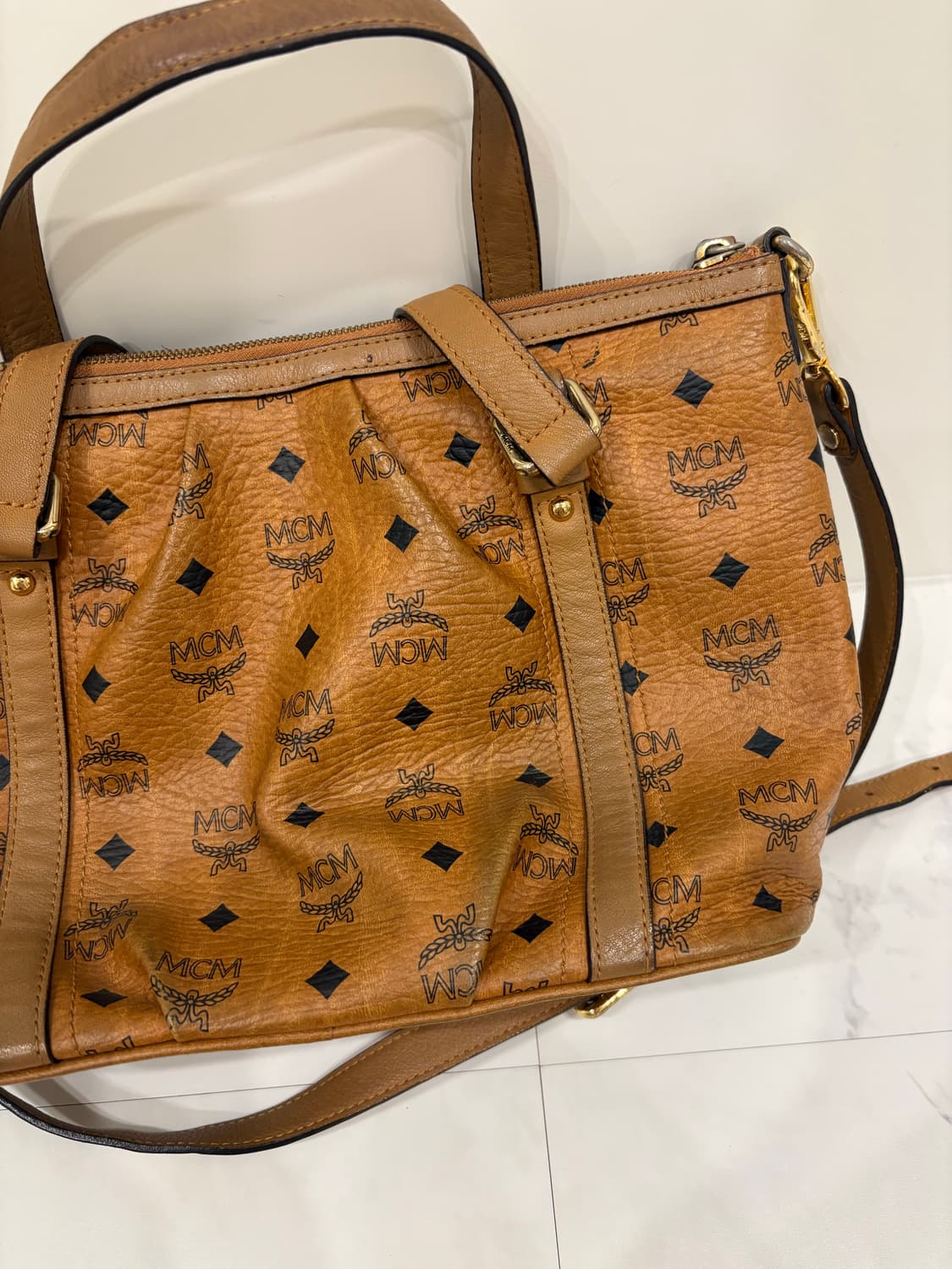 mcm vissetos tote bag small 상품이미지5