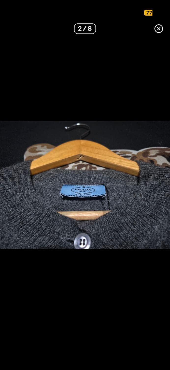 프라다 알파카 라운드넥 가디건 상품이미지4