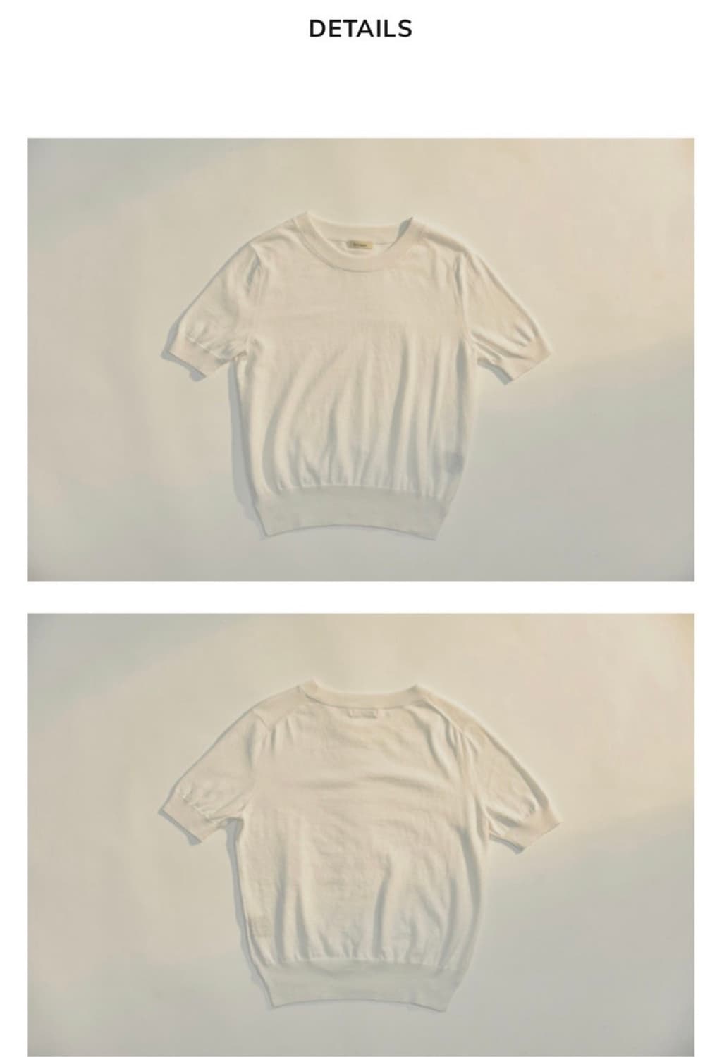 아비에무아 화이트 캐시미어 반팔 니트 상품이미지2