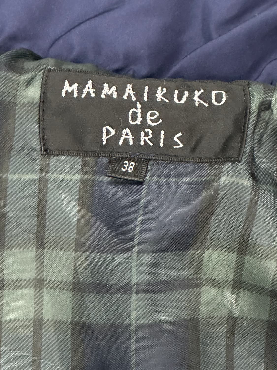 MAMAIKUKO 네이비 하프넥 패딩 핀터 러블리 일본 겨울  상품이미지7