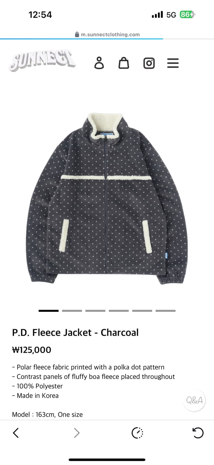 Sunnect 도트 후리스 상품이미지1