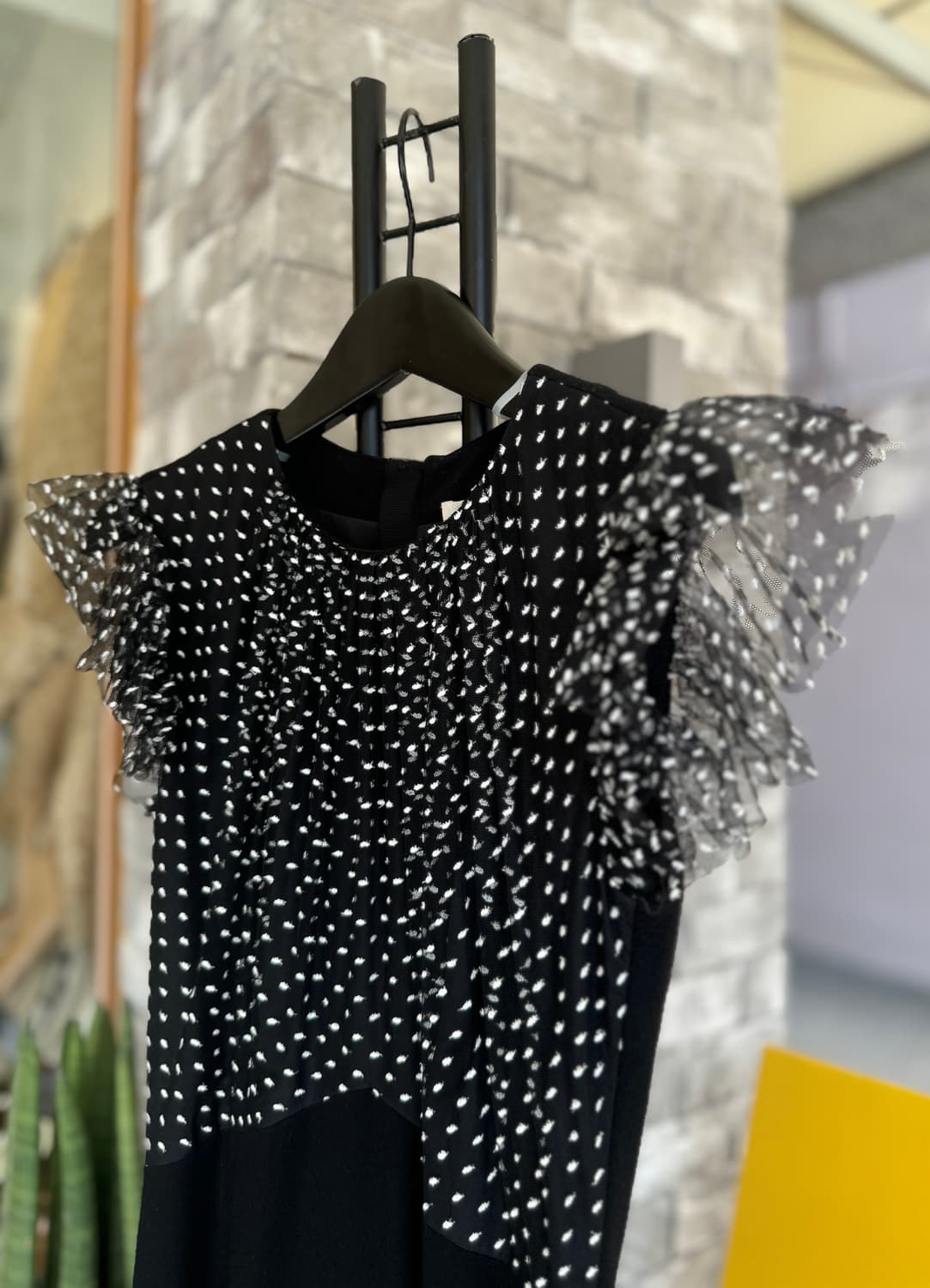 새상품 컨디션 Jason Wu 블랙 물방울 미디 원피스 사이즈 0(44사 상품이미지6