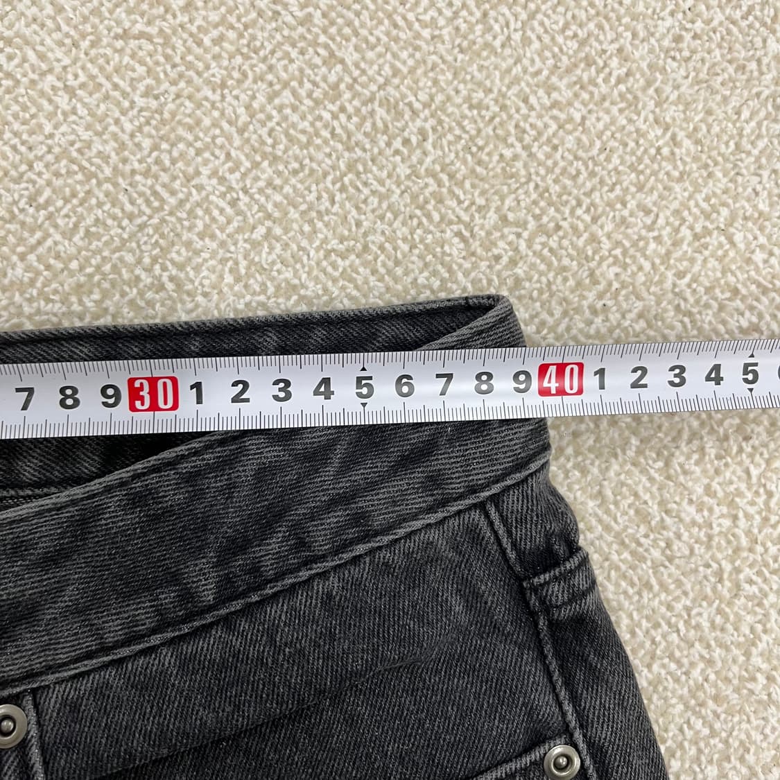 [31] 무신사스탠다드 워시드 블랙 데님 청바지 0105M1 상품이미지5