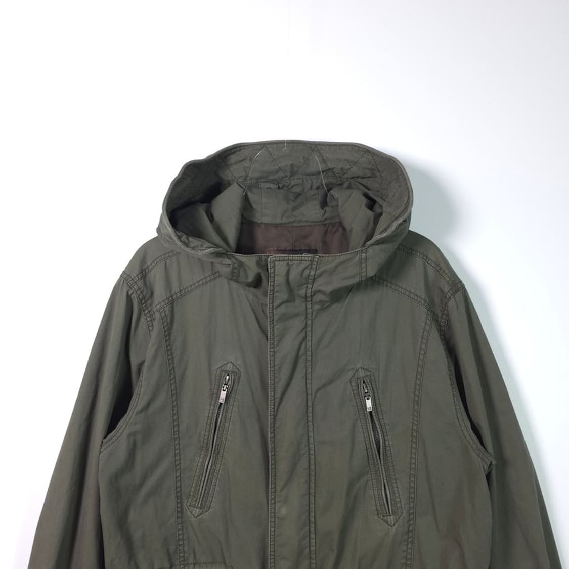유니온베이 Y2K 빈티지 카키 후드 야상 자켓 XL 상품이미지3