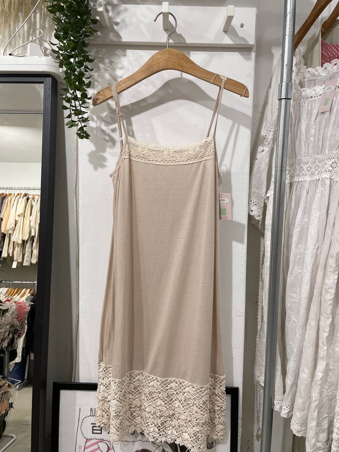 Lace Trim Cotton Slip  OPS 상품이미지5