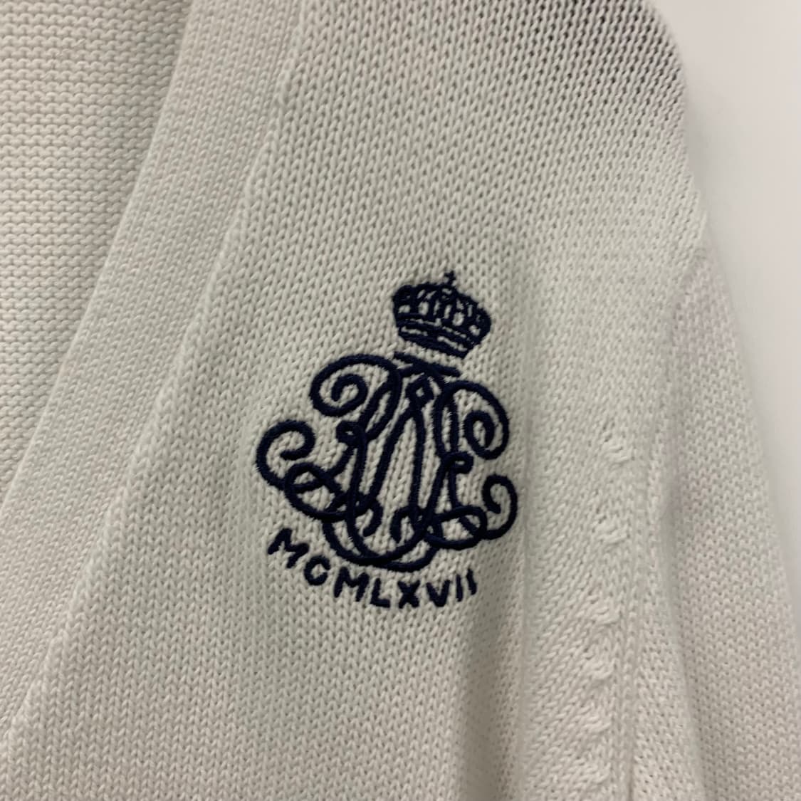 폴로 랄프로렌 자수로고 화이트 니트 가디건 상품이미지3