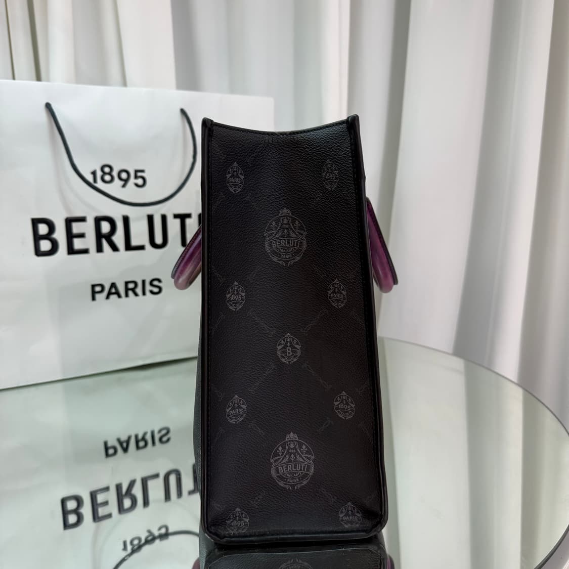 벨루티 시그니처 캔버스 앤 레더 투웨이 토트백  상품이미지6