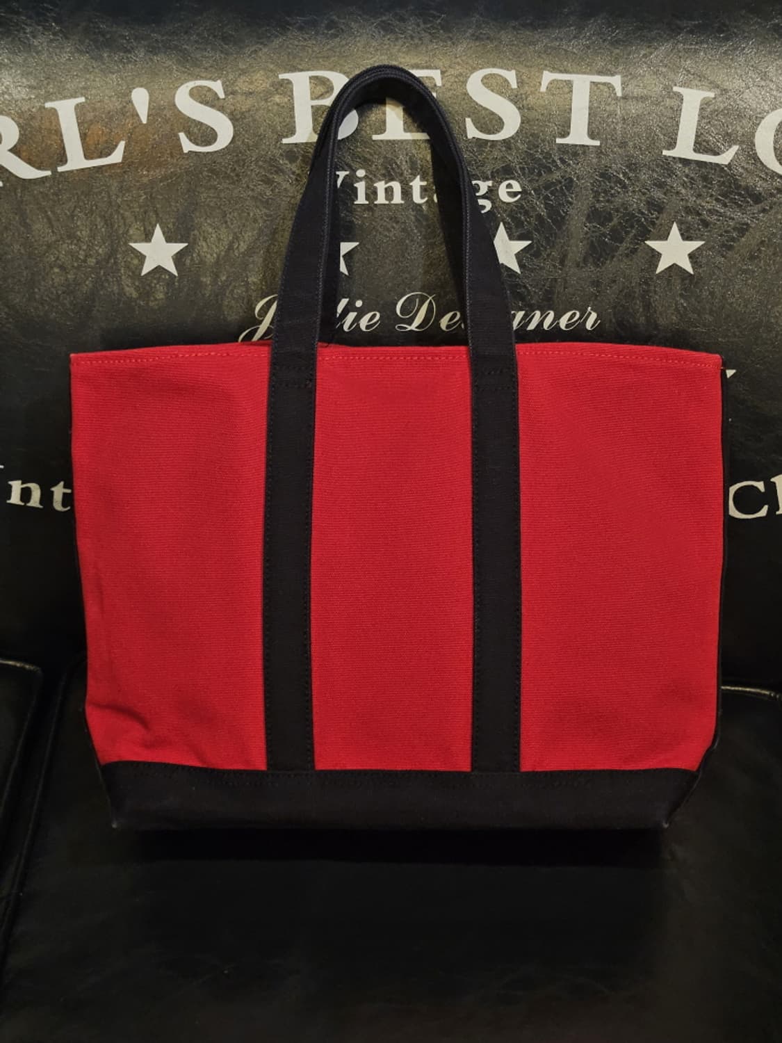 폴로랄프로렌 코튼 캔버스 쇼퍼 백 ( 33X28X13 )/ 10038 상품이미지4